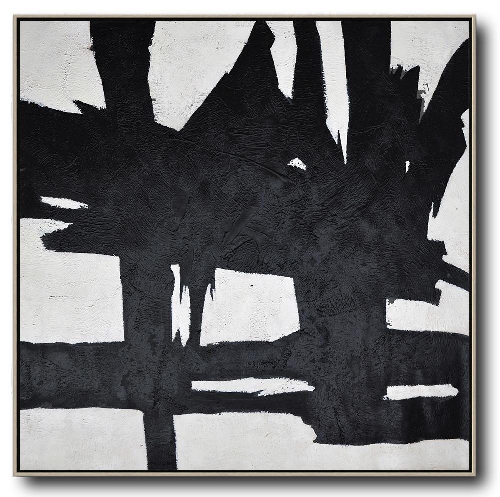 Minimal Black and White Painting #MN52A